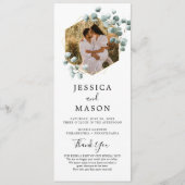 Eukalyptus Greenerity Hochzeitsprogramm mit Foto Programm (Vorderseite)