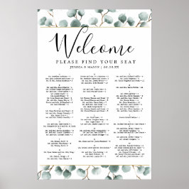 Eukalyptus Greenerity Hochzeitsskizze Poster