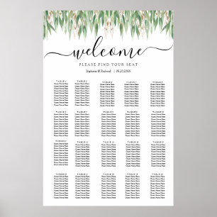 Eukalyptus Greenerity Hochzeitstabelle Poster