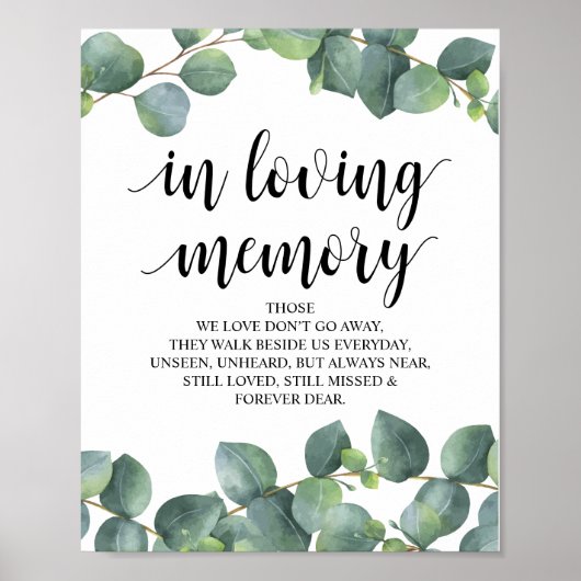 Eukalyptus Greenerity im Zeichen des Gedächtnisses Poster (Vorne)