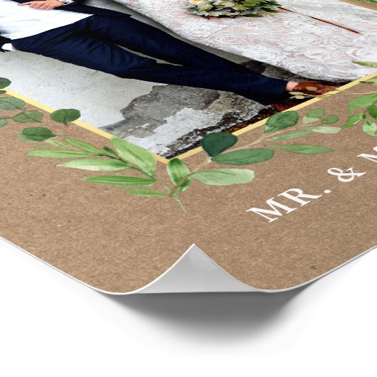 Eukalyptus Greenerity Kraft Gold Foto Poster (Ecke)