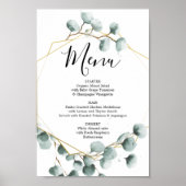 Eukalyptus Greenerity Menu oder Bar Menu Sign Poster (Vorne)