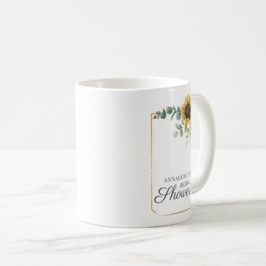 Eukalyptus Greenerity Script-Brautparty Kaffeetasse (VorderseiteRechts)