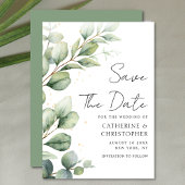 Eukalyptus Greenerity Script Wedding Save The Date