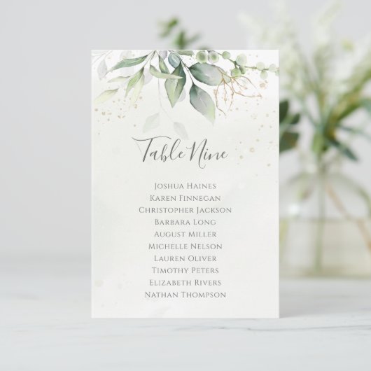 Eukalyptus Greenerity Seating Chart Plan (Stehend Vorderseite)