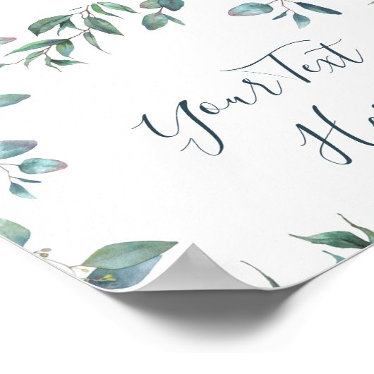 Eukalyptus Greenerity Sign Poster (Ecke)