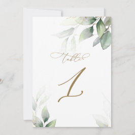 Eukalyptus Greenerity Table 1 Hochzeitliche Tischn Einladung