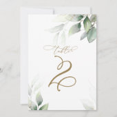 Eukalyptus Greenerity Table 2 Wedding Tischnummer (Vorderseite)