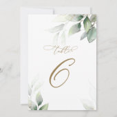 Eukalyptus Greenerity Table 6 Hochzeitliche Tischn Einladung (Rückseite)