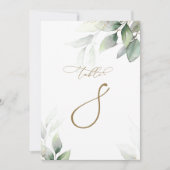 Eukalyptus Greenerity Table 8 Wedding Tischnummer (Vorderseite)