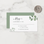 Eukalyptus Greenerity UAWG Wedding Mitteilungskarte (Vorderseite/Rückseite Beispiel)