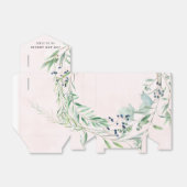 Eukalyptus Greenerity und Blush Pink Wedding Geschenkschachtel (Ungefaltet)