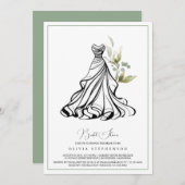 Eukalyptus Greenerity und Einladung zum Hochzeitsk (Vorne/Hinten)