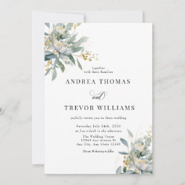 Eukalyptus Greenerity und Gold Wedding Einladungen