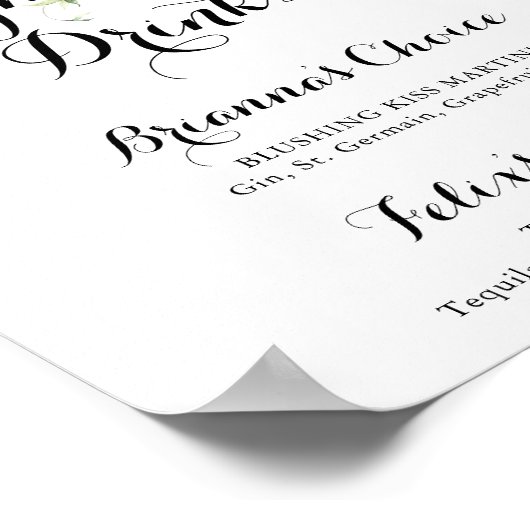 Eukalyptus Greenerity Unterschrift Drinks Poster (Ecke)