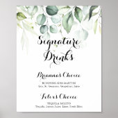 Eukalyptus Greenerity Unterschrift Drinks Poster (Vorne)