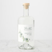 Eukalyptus Greenerity Wedding Alkoholflaschenetikett (Vorderseite)