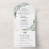 Eukalyptus Greenerity Wedding All In One Einladung (Innen Boden)