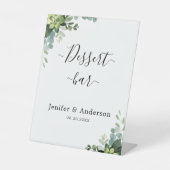 Eukalyptus Greenerity Wedding Dessert Bar Sign Sockelschild (Vorderseite)