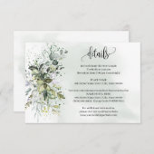 Eukalyptus Greenerity Wedding Details Beilage Kart Begleitkarte (Vorne/Hinten)
