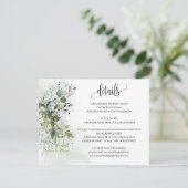 Eukalyptus Greenerity Wedding Details Beilage Kart Einladung (Stehend Vorderseite)
