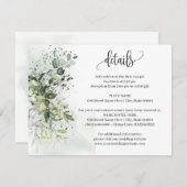 Eukalyptus Greenerity Wedding Details Beilage Kart Einladung (Vorne/Hinten)