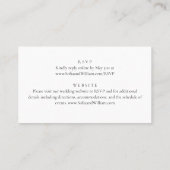 Eukalyptus Greenerity Wedding Details Card Visitenkarte (Rückseite)