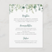 Eukalyptus Greenerity Wedding Details Eintrittskar Begleitkarte (Vorderseite)