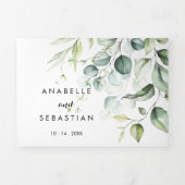 Eukalyptus Greenerity Wedding Dreifach Gefaltete Einladung (Cover)