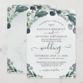Eukalyptus Greenerity Wedding Einladung (Vorne/Hinten)