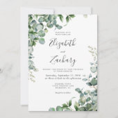 Eukalyptus Greenerity Wedding Einladung (Vorderseite)