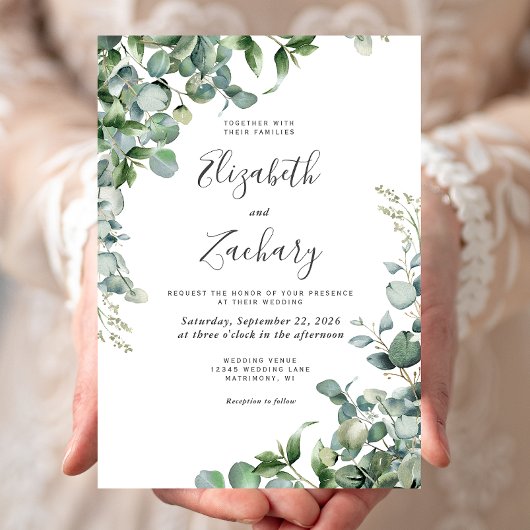 Eukalyptus Greenerity Wedding Einladung