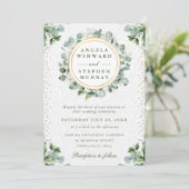 Eukalyptus Greenerity Wedding Einladung (Stehend Vorderseite)