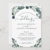 Eukalyptus Greenerity Wedding Einladung (Vorderseite)