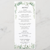 Eukalyptus Greenerity Wedding Flat Menu Menükarte (Vorderseite)