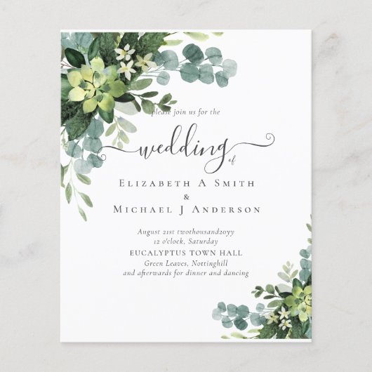 Eukalyptus Greenerity Wedding Flyer (Vorne)