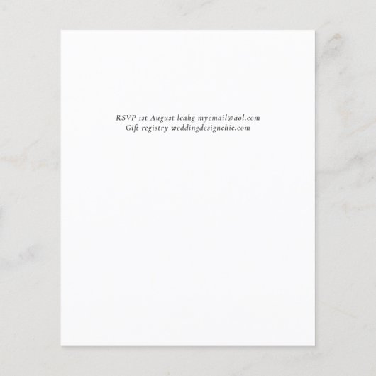 Eukalyptus Greenerity Wedding Flyer (Hinten)