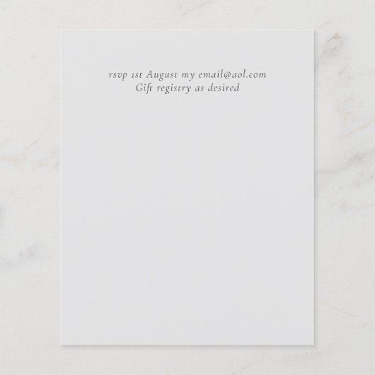 Eukalyptus Greenerity Wedding Flyer (Hinten)