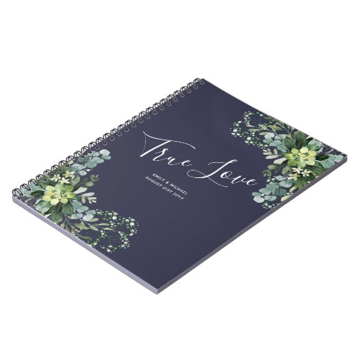 Eukalyptus Greenerity Wedding Foliage Babys Atem Notizblock (Linke Seite)