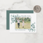 Eukalyptus Greenerity Wedding Foto Vielen Dank Mitteilungskarte (Vorderseite/Rückseite Beispiel)