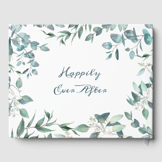 Eukalyptus Greenerity Wedding Gästebuch (Rückseite)