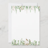Eukalyptus Greenerity Wedding Gold Glitzer Einladung (Rückseite)