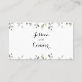 Eukalyptus Greenerity Wedding Online RSVP Card Visitenkarte (Rückseite)