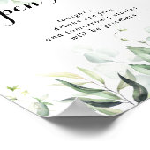 Eukalyptus Greenerity Wedding Open Bar Poster (Ecke)