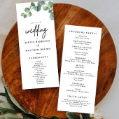 Eukalyptus Greenerity Wedding Program