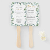 Eukalyptus Greenerity Wedding Program Fächer (Vorne und Hinten)