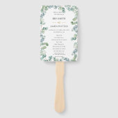 Eukalyptus Greenerity Wedding Program Fächer (Vorderseite)