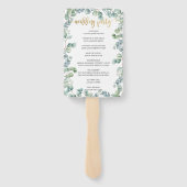 Eukalyptus Greenerity Wedding Program Fächer (Rückseite)