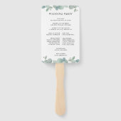 Eukalyptus Greenerity Wedding Program Fächer (Rückseite)