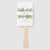 Eukalyptus Greenerity Wedding Program Woodland Fächer (Vorderseite)